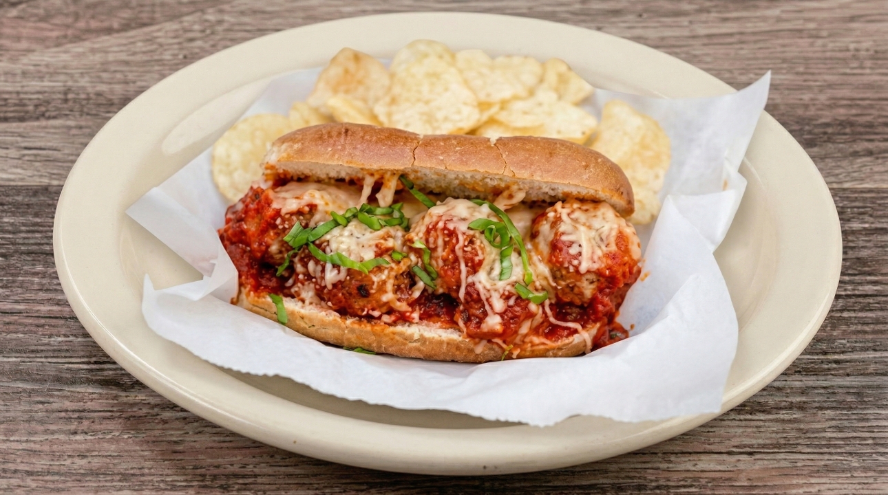 Meatball Parmigiano.