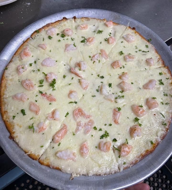 14" GF SHRIMP ALFREDO CAULIFLOWER.