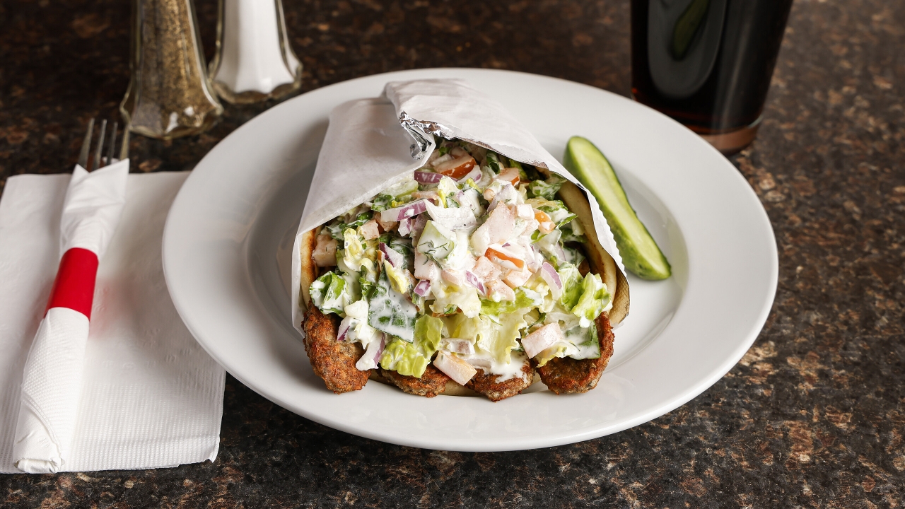 Beef Gyro Sandwich.