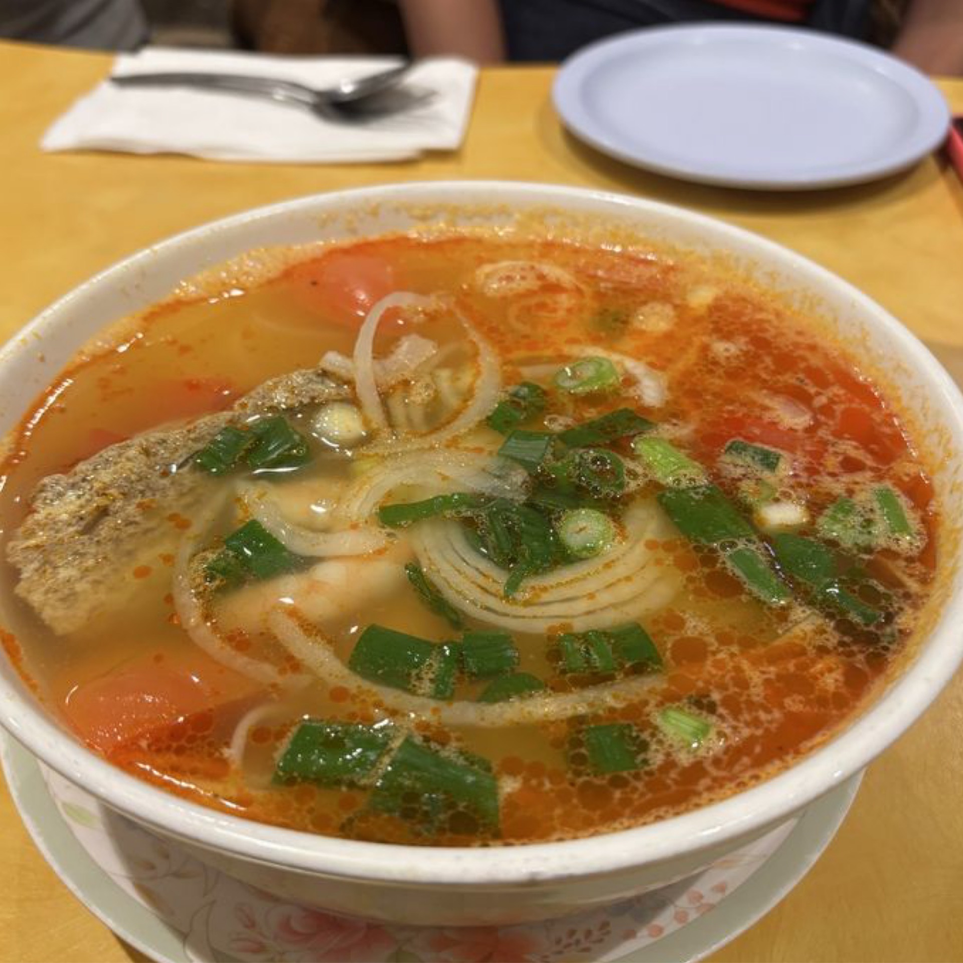 Regular Price - 14. Crab cake / shrimp tomato vermicelli soup - Bún riêu.