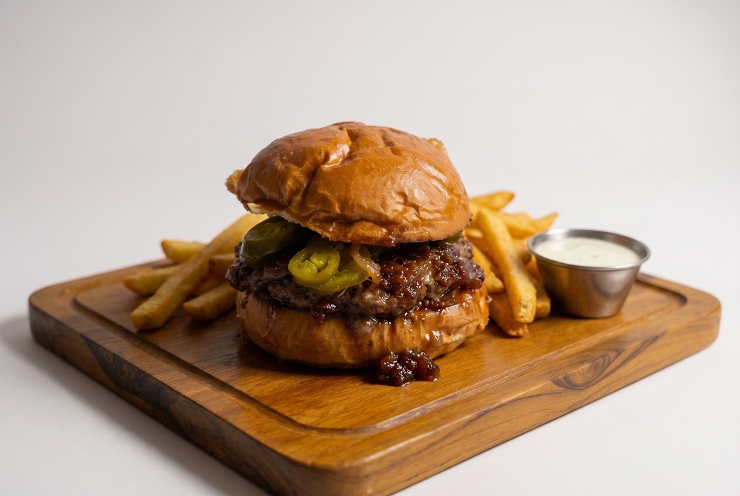 Holy Moly Stuffed Burger.