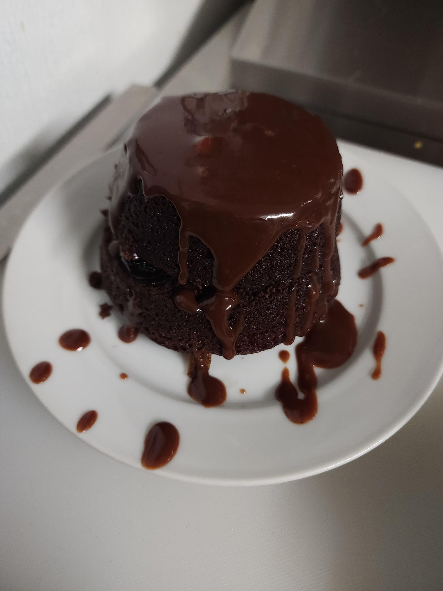 Miso Chocolate Ganache Mini Cakes.