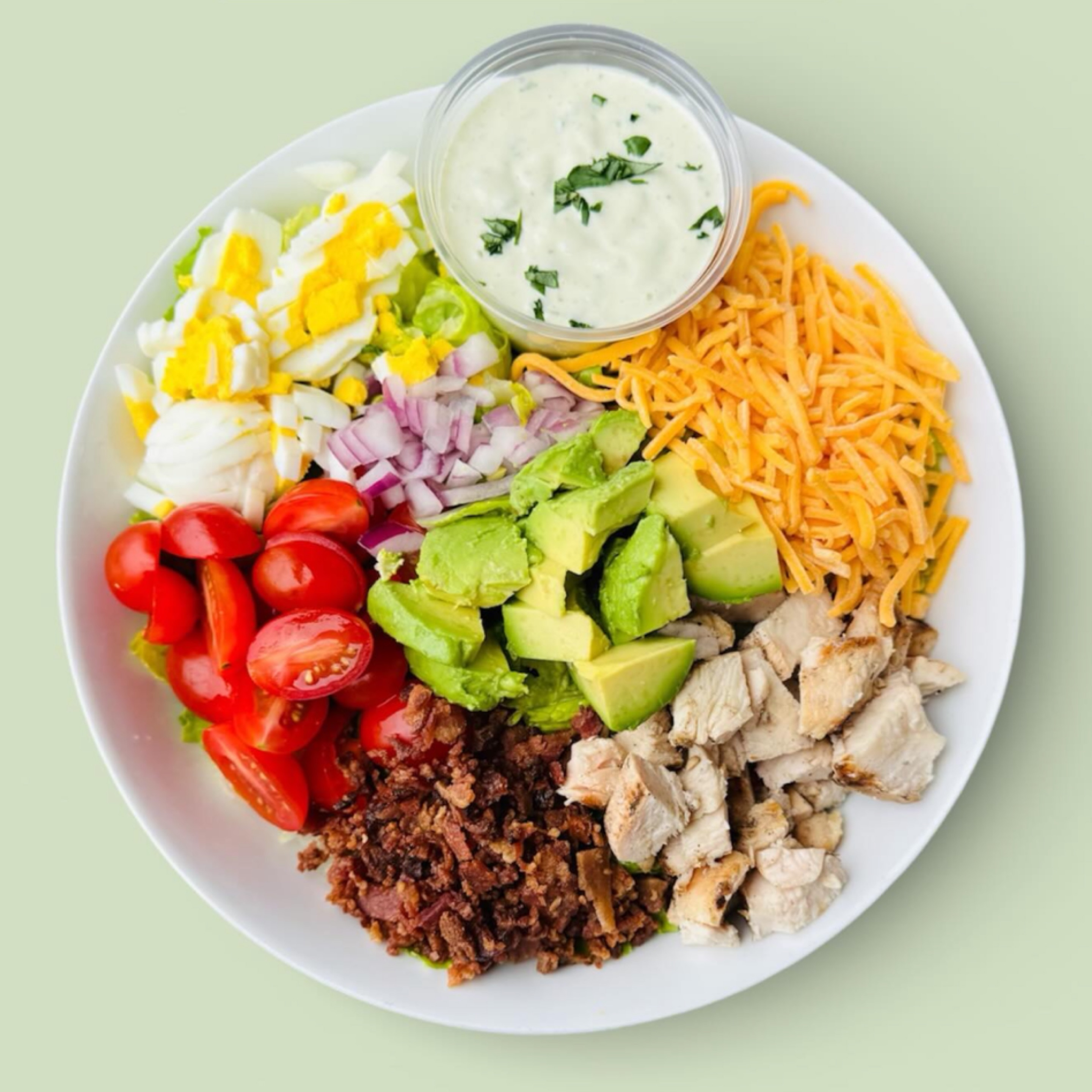 **WEEKLY GRILLED CHICKEN COBB SALAD ***.