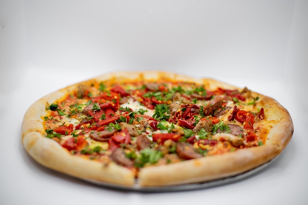 Sausage and Peppers Pie.