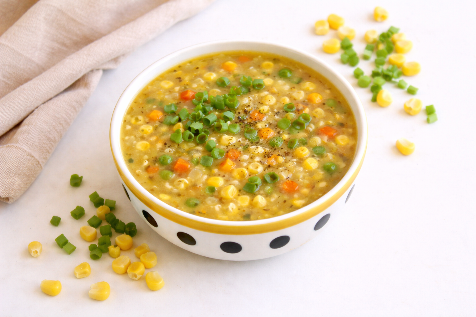 Sweet Corn Vegetable Soup.