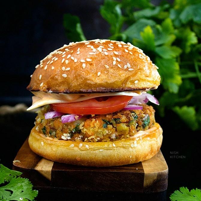 Aloo Tikki Veg Burger.