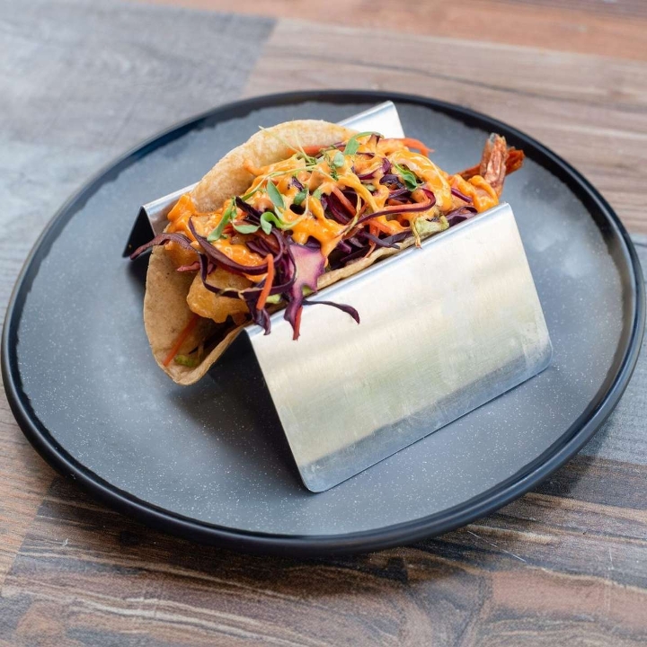 Tempura Fire Shrimp Taco.