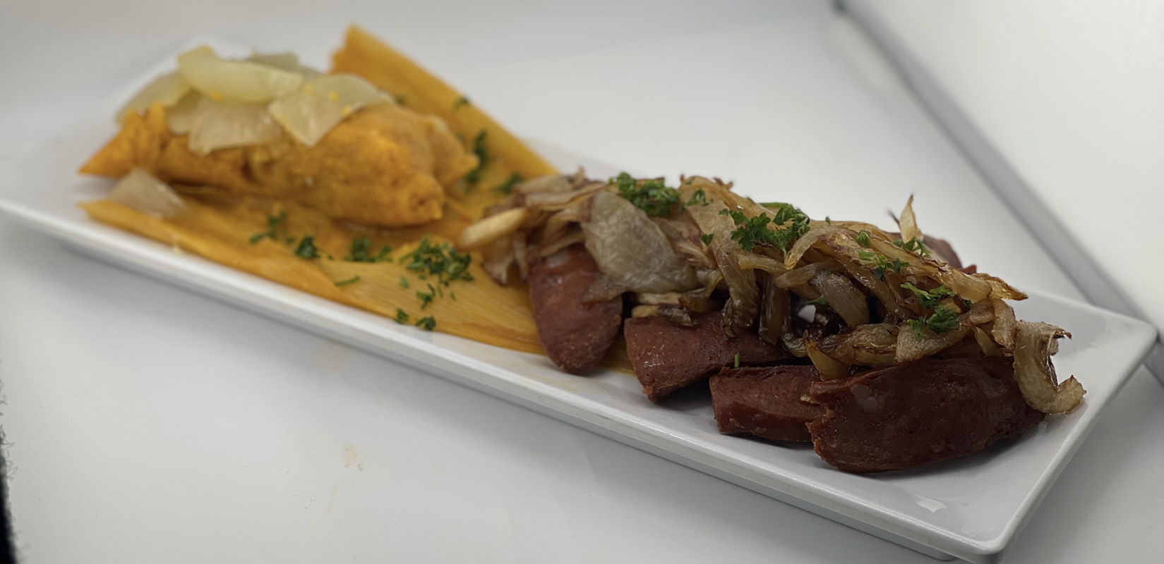 Tamal With Chorizo Appetizer.