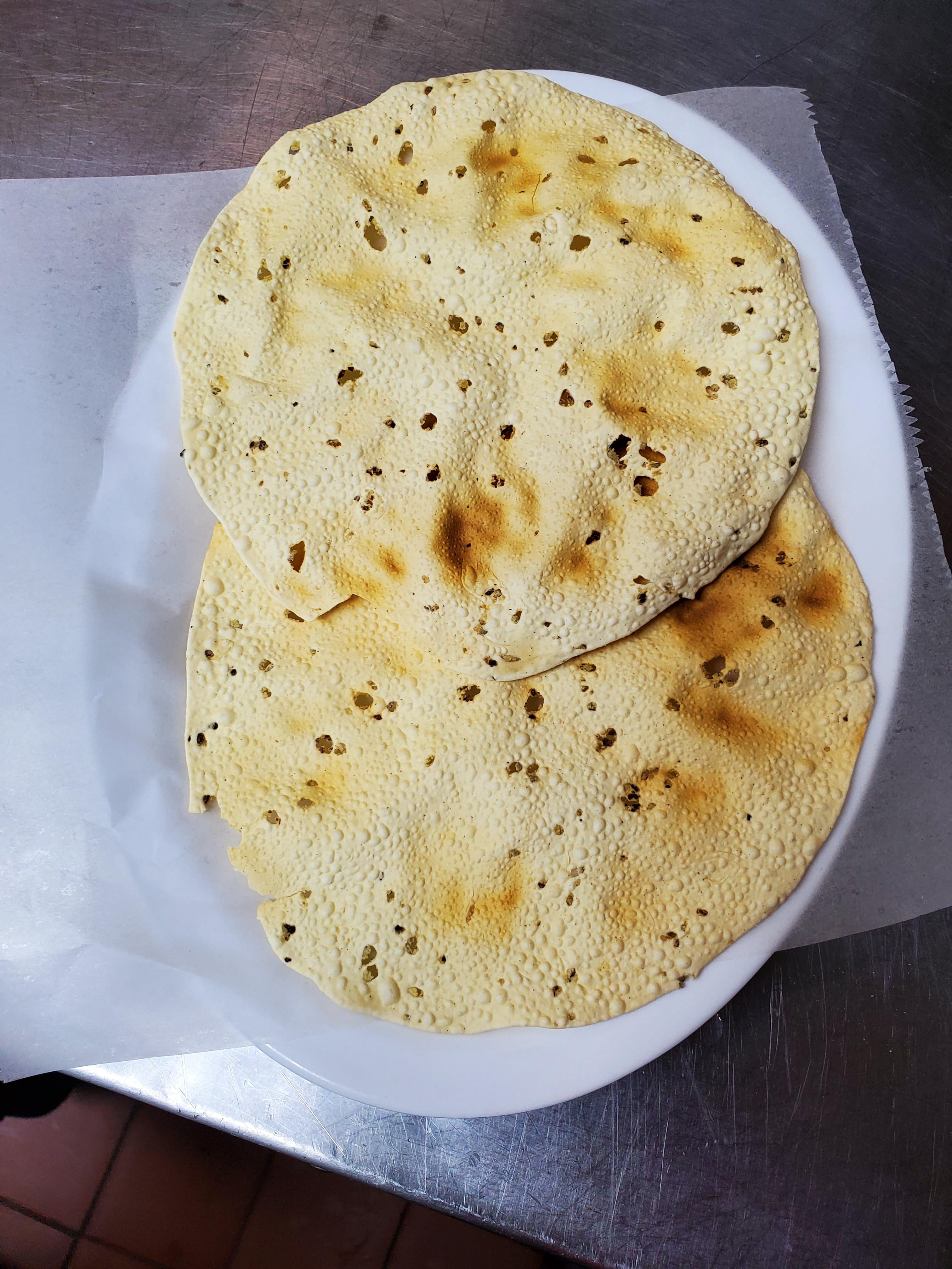 Papadums.