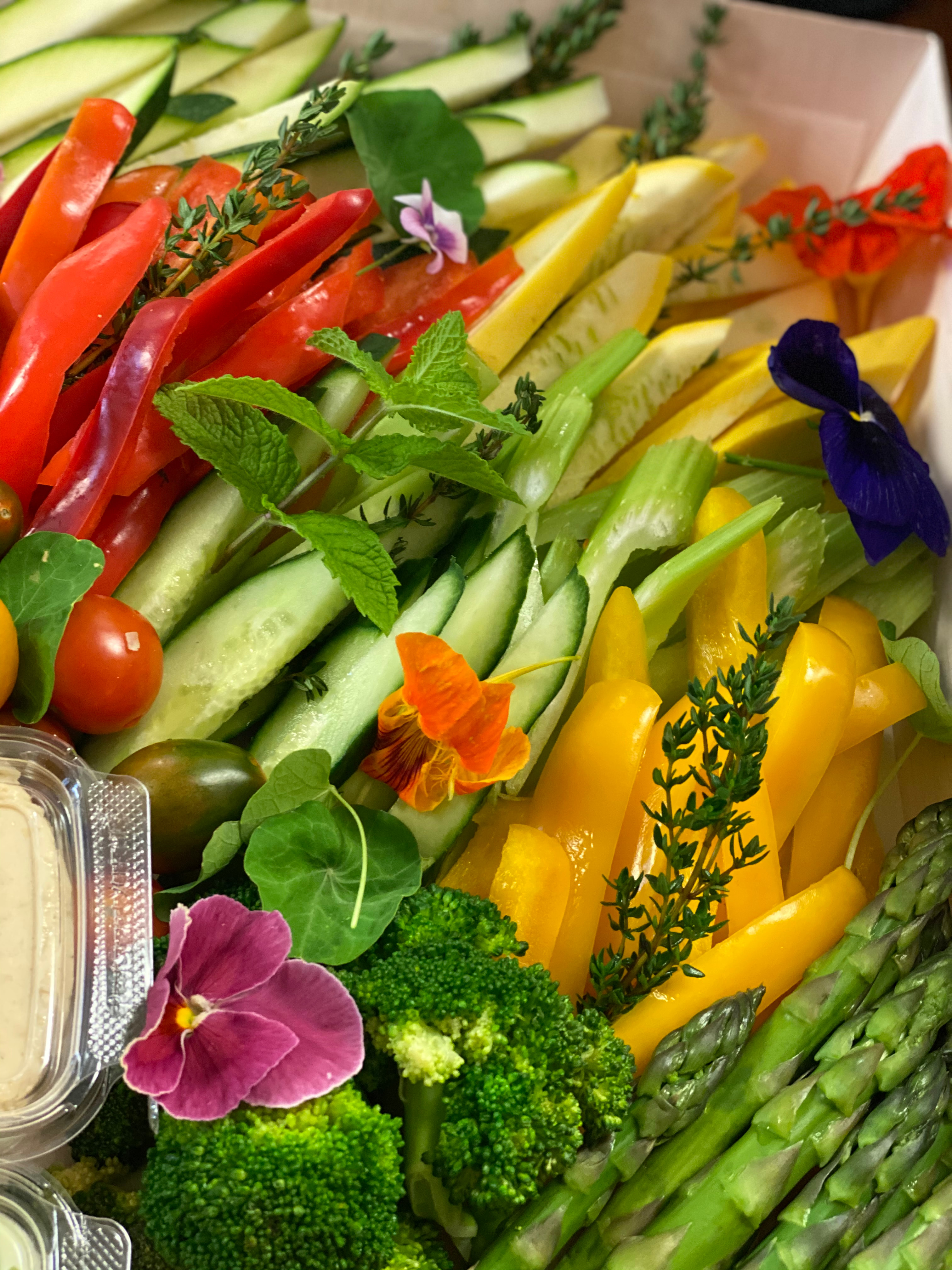 Farmer’s Market Vegetable Crudité Catering.