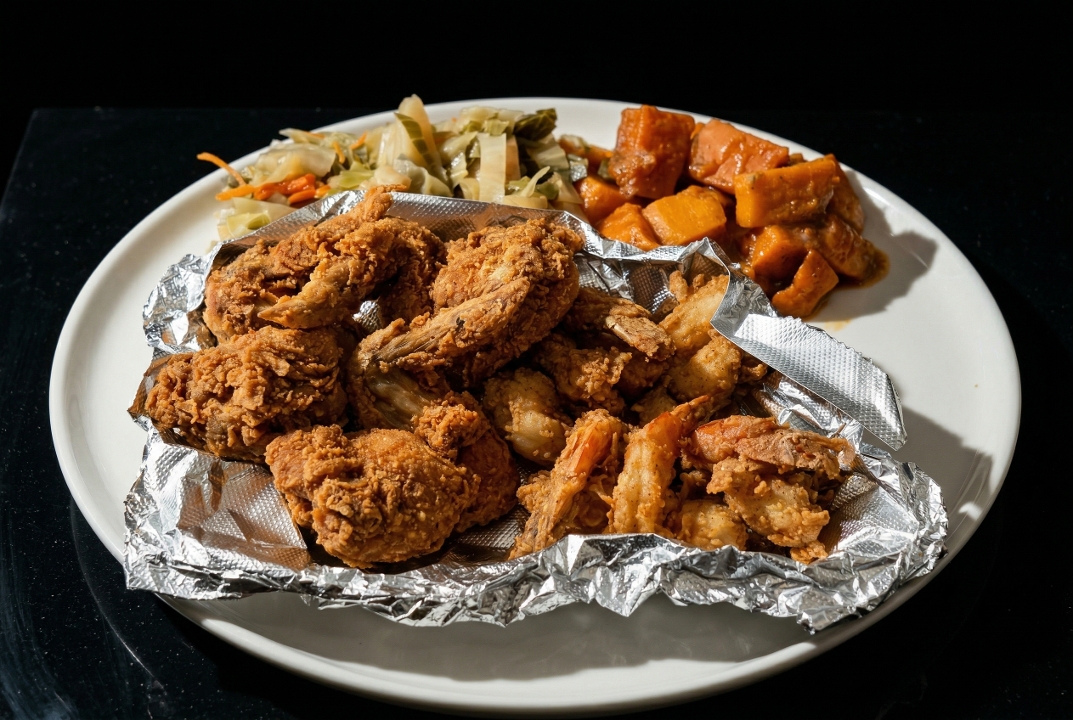 Fried Wings & Shrimp.