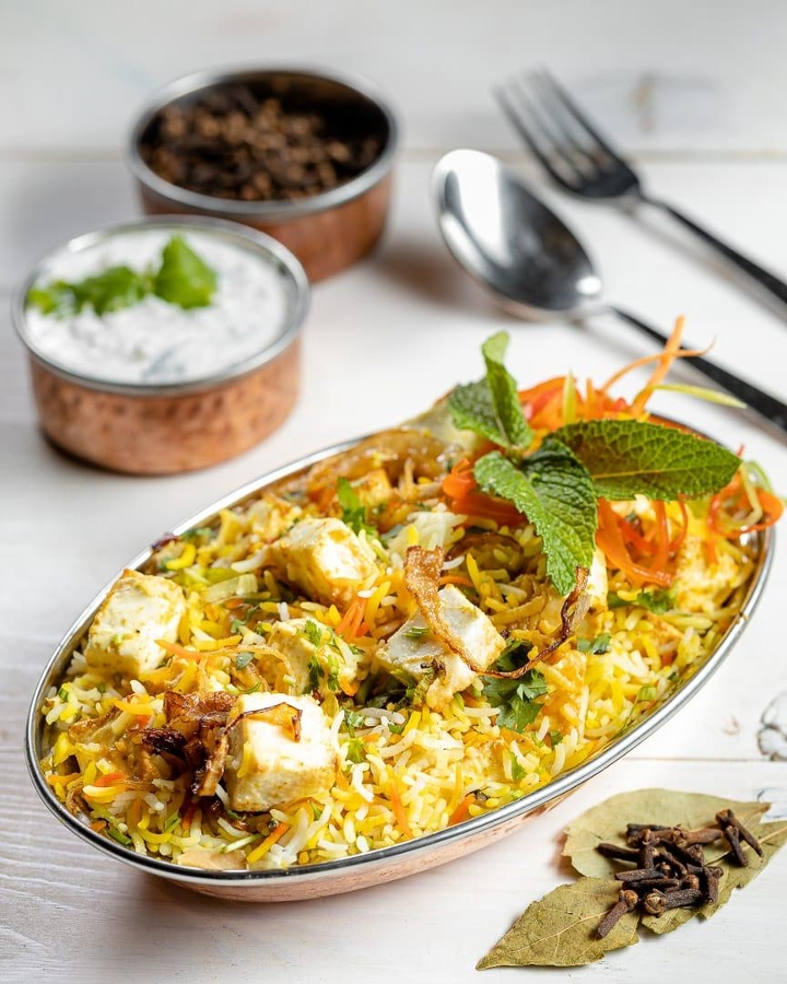 Paneer Biryani  (GF, VG).