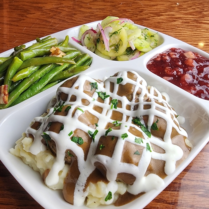 Swedish Meatball Dinner (Mashed & 2 sides).