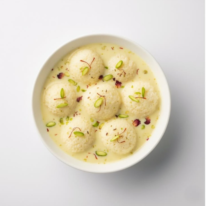 Rasmalai mithai.