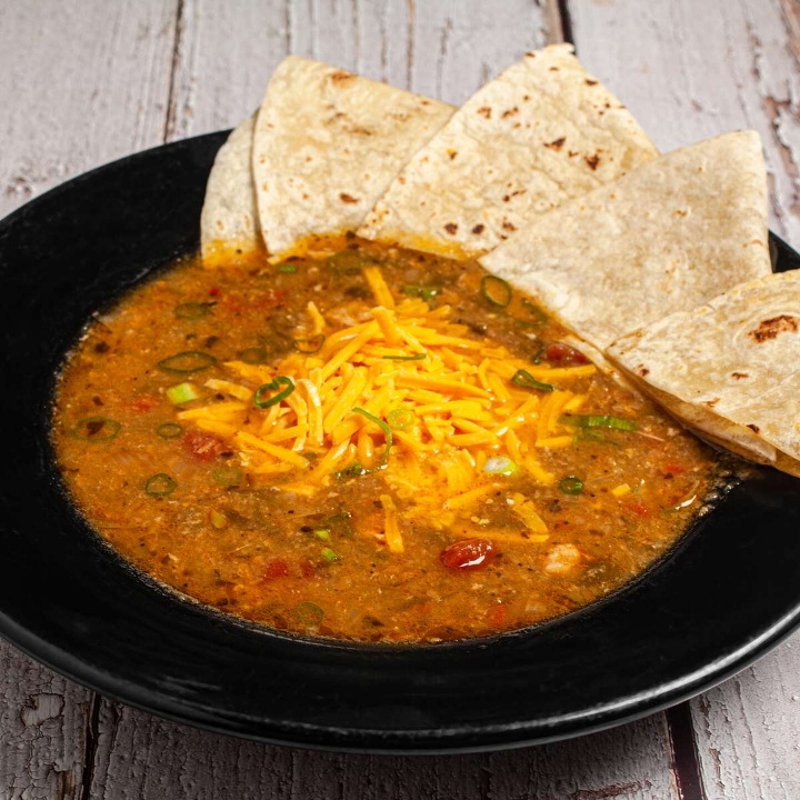 Bowl of Pork Green Chili.