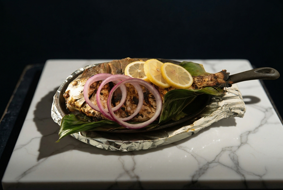 Banana Leaf Sizzler Fish.