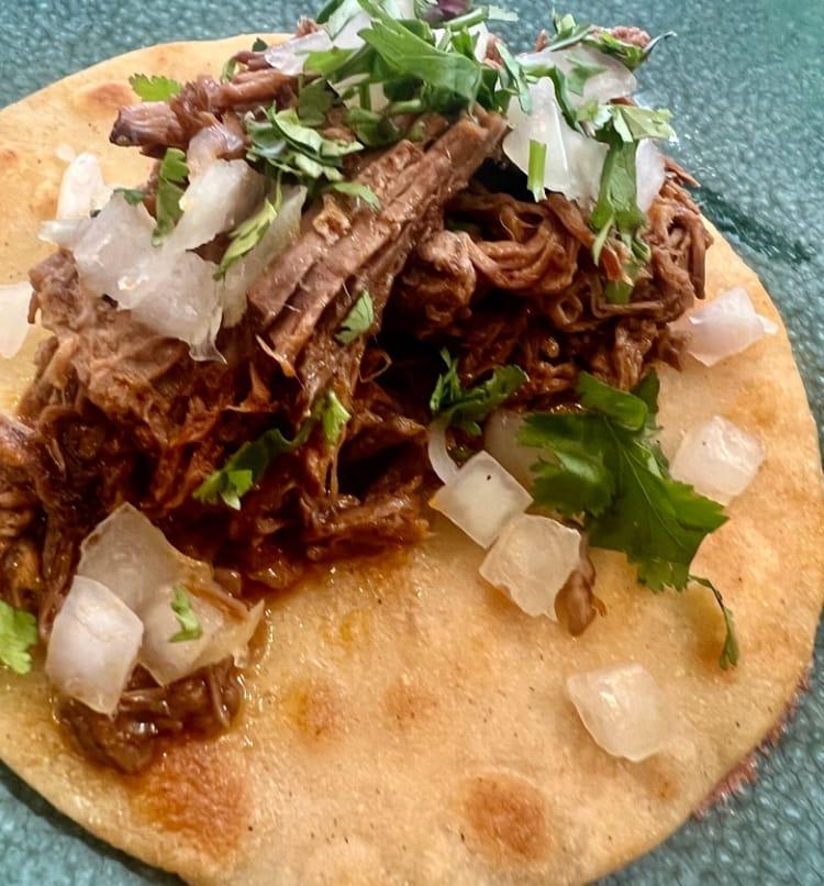 Beef Barbacoa Taco.
