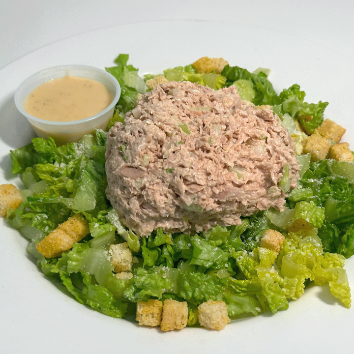 CAESAR SALAD W/ TUNA SALAD.