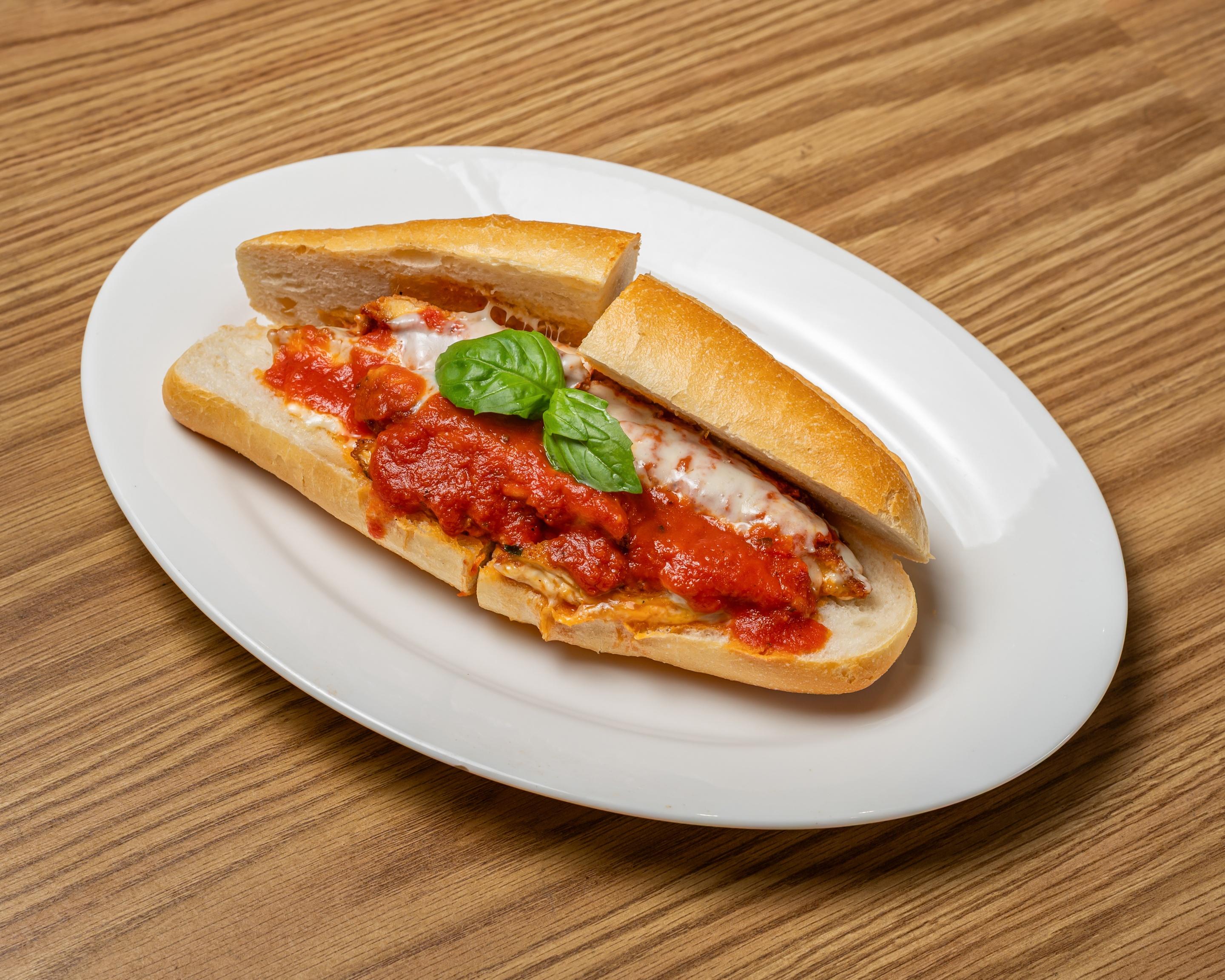 Chicken Parmigiana Hero.