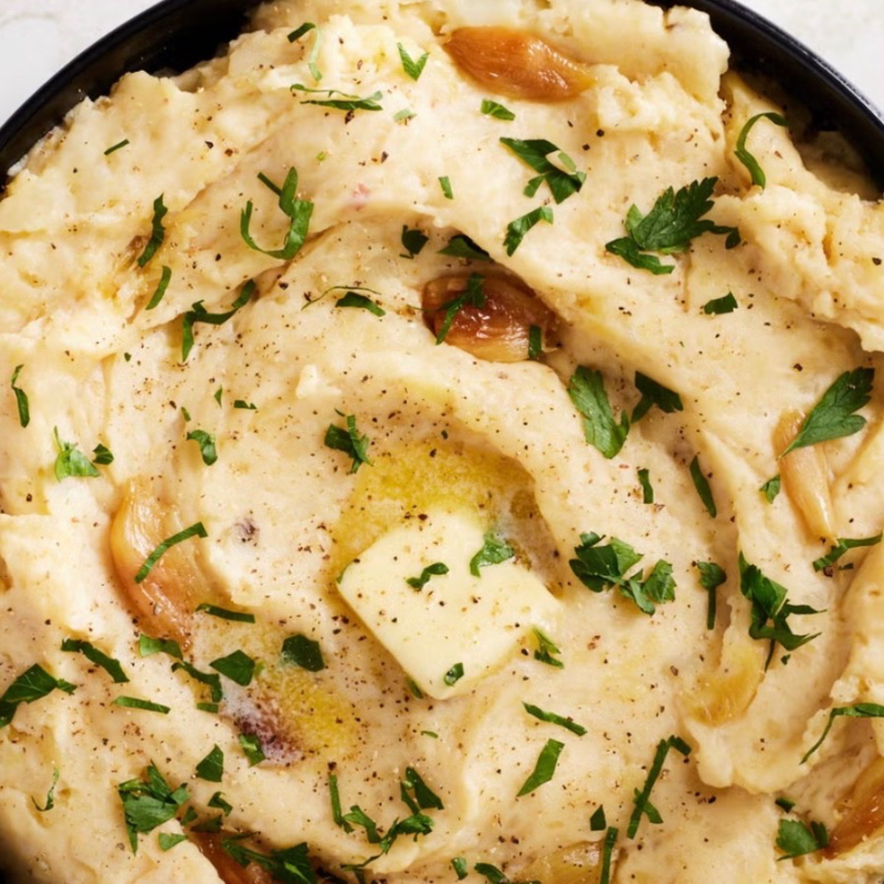 Garlic Parmesan Mashed Potatoes.