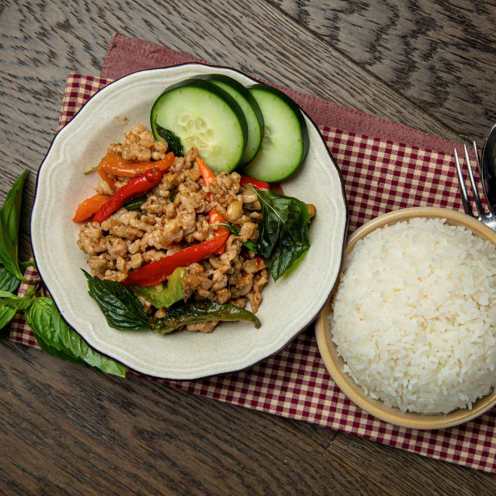 Stir fried Thai Basil (Pad Ka Prau).