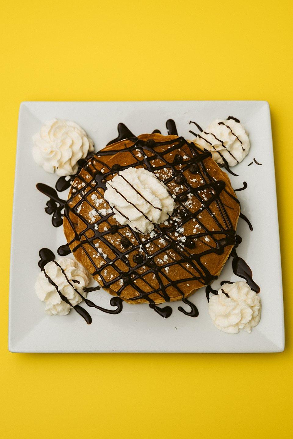 Half Order Chocolate Chip Pancakes.