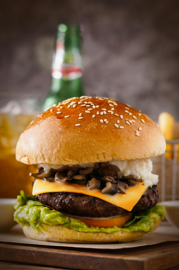 Onion & Mushroom Burger.