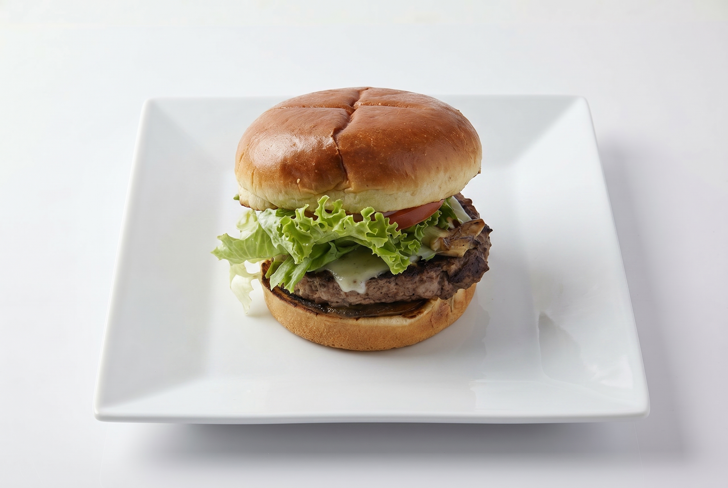 Mushroom Swiss Burger.