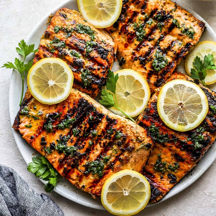 Grilled Salmon.