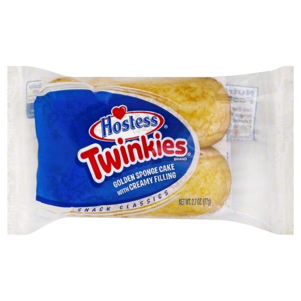 Hostess Twinkies Golden Sponge Cakes with Creamy Filling - 1.35 Oz X 2 Pack.