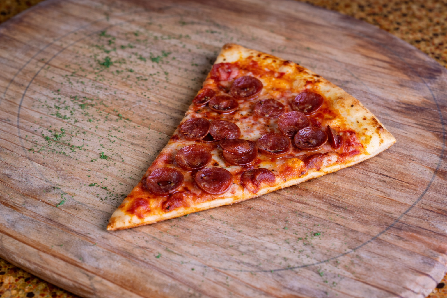 Cup & Char Pepperoni Slice.