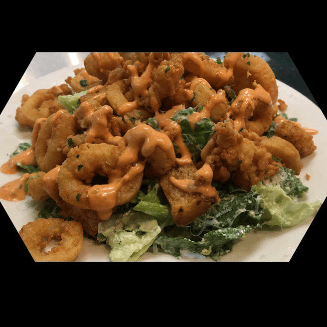 Calamari Caesar Salad.