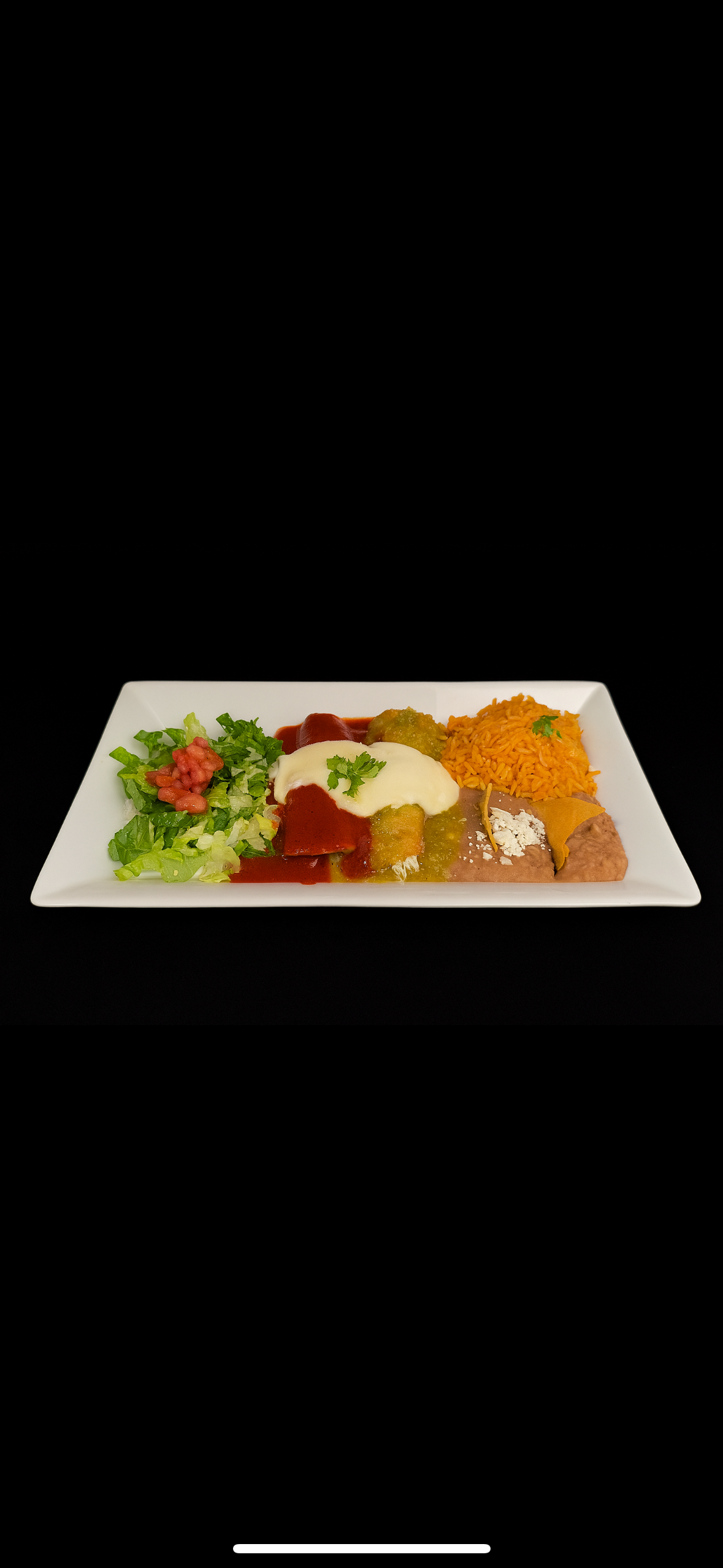 Enchiladas Tricolor.