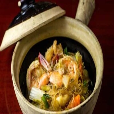 Shrimp Clay Pot.