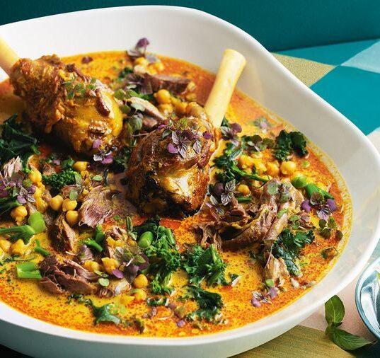 Lamb shank with Turmeric Rice.