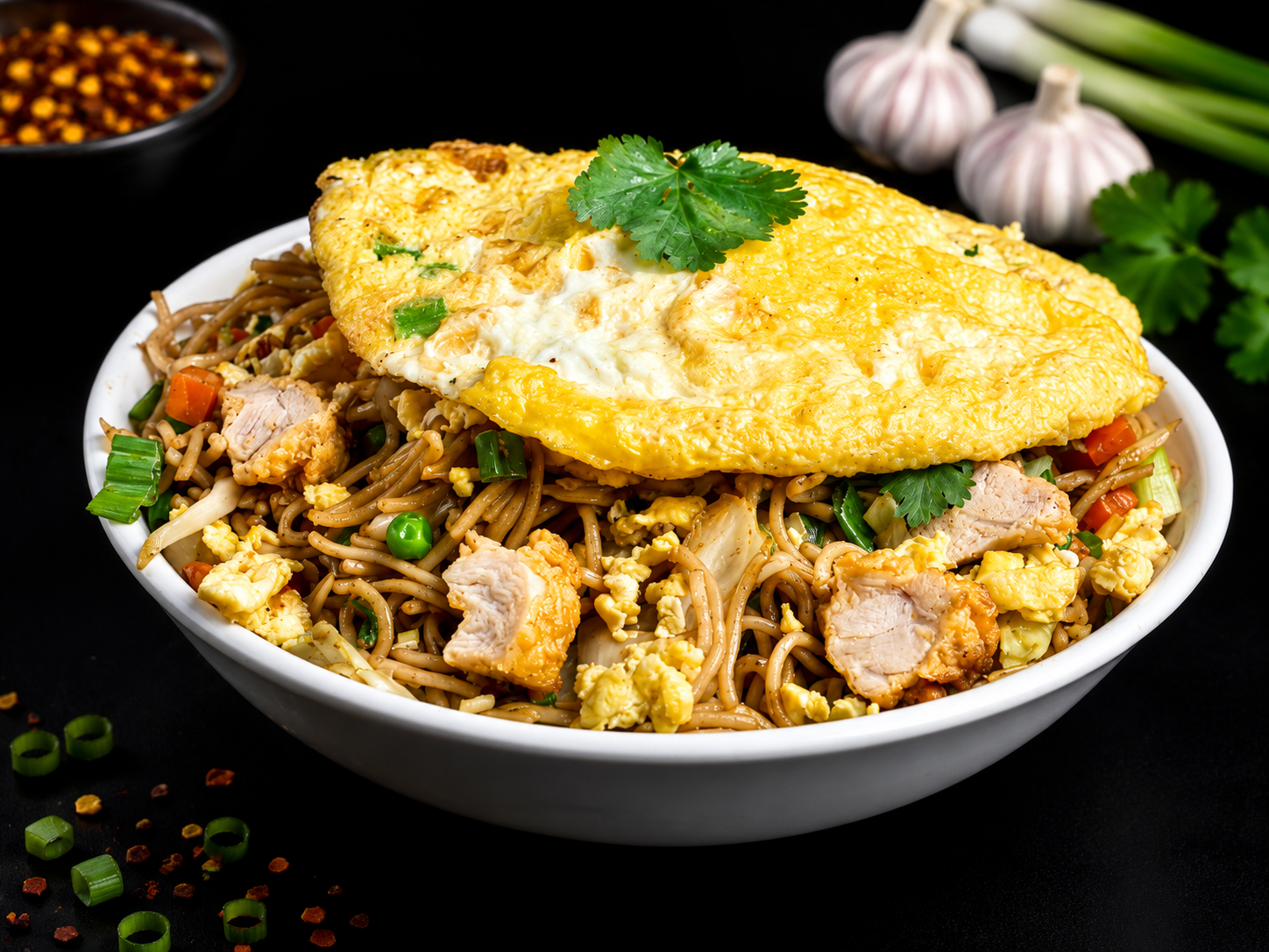 Hakka Chicken Noodles.
