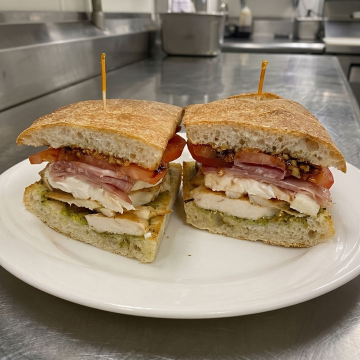 Prosciutto & Chicken Focaccia.