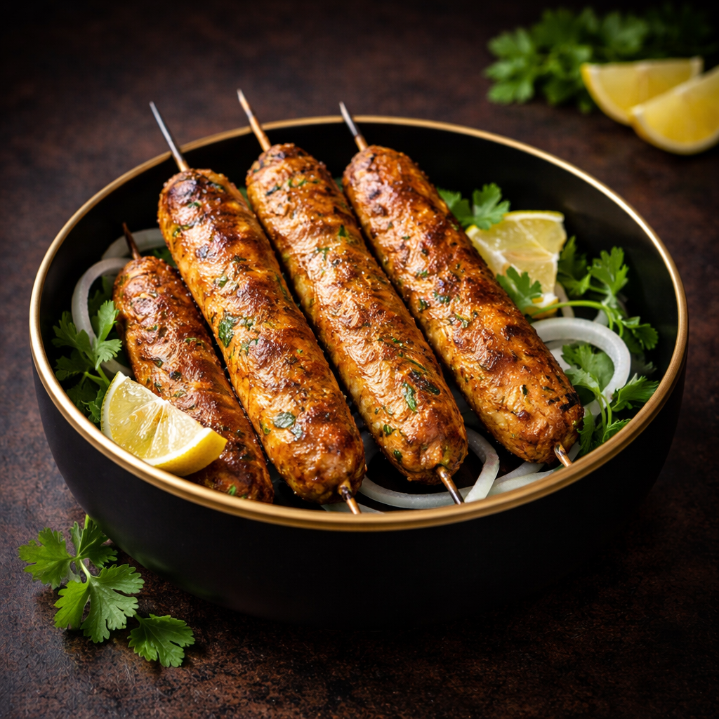 Chicken Seekh Kebab.