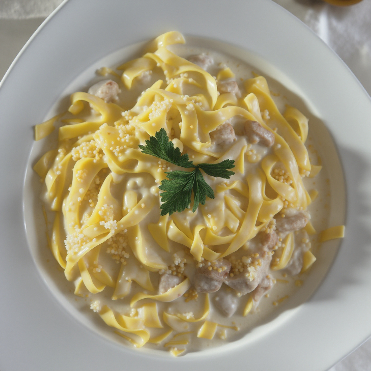 2 Fettuccine Alfredo.