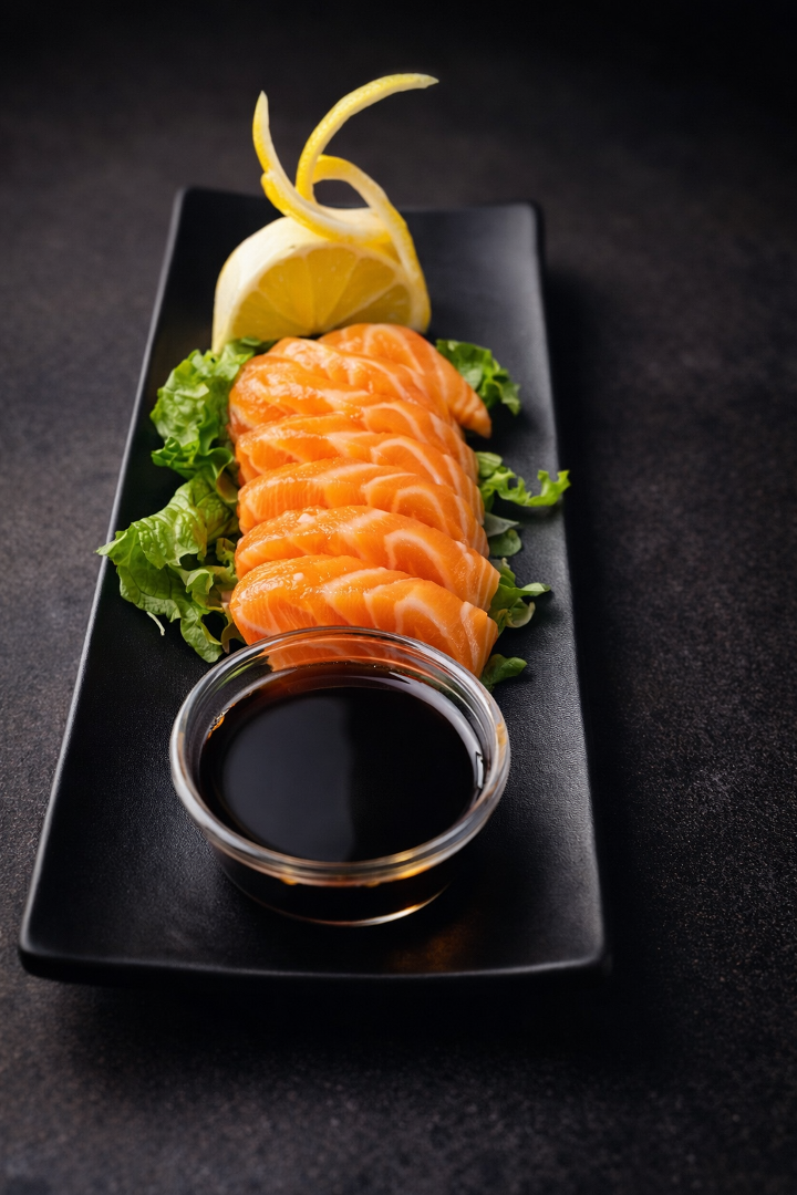 Salmon Sashimi.