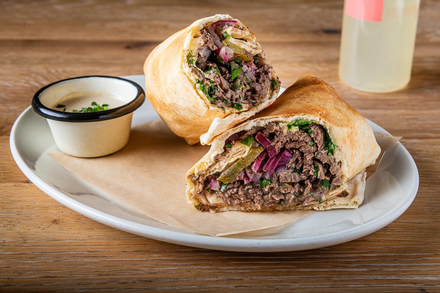 Beef Shawarma Pita.