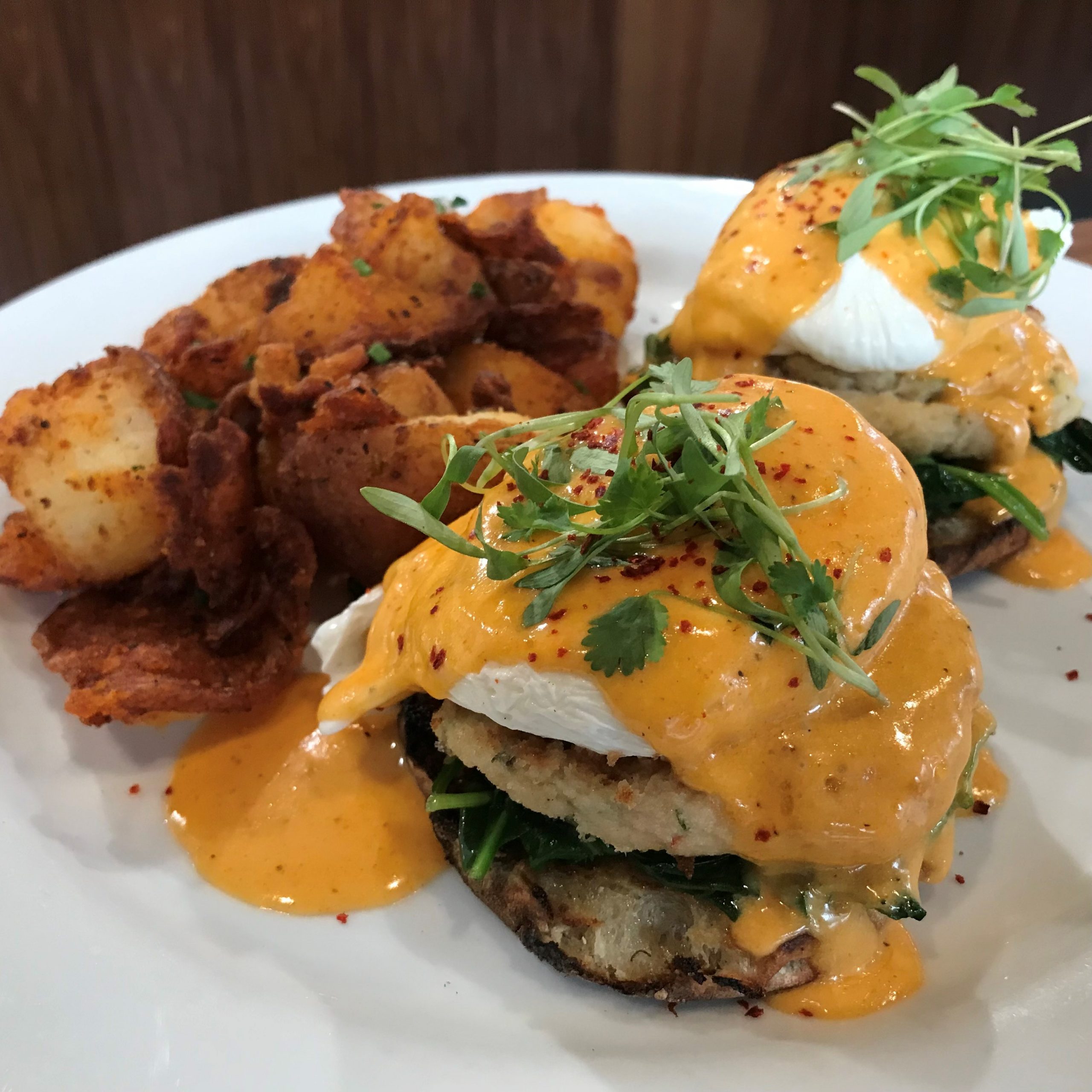 Crab Benedict.