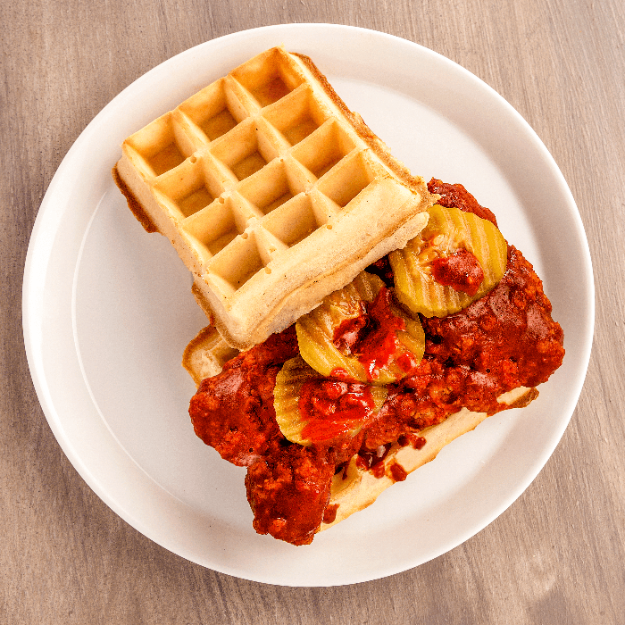 Waffle Chicken Sandwich.