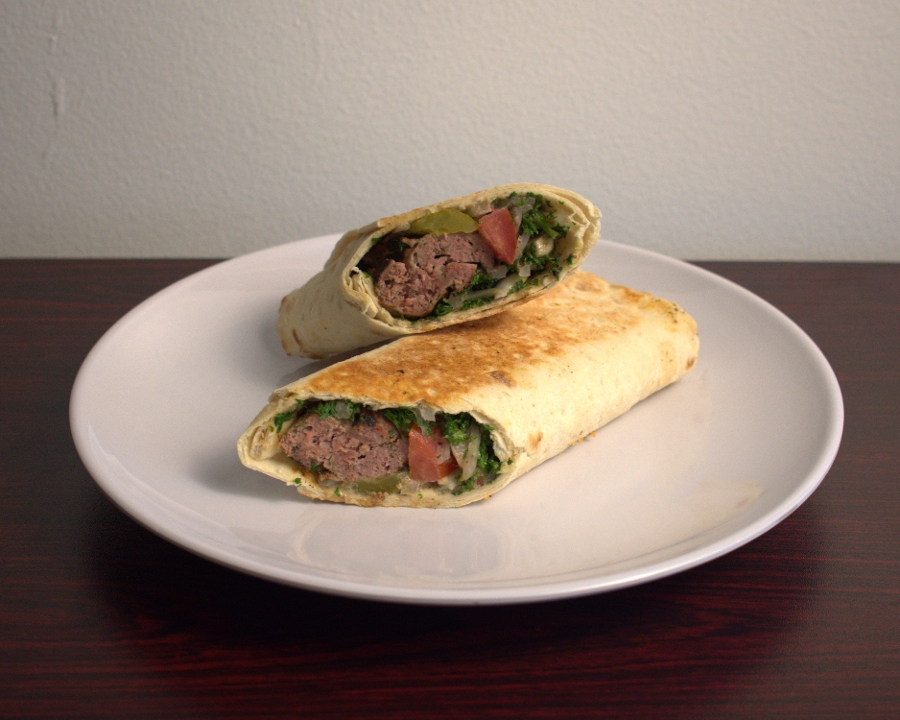 Mince Beef Kabob Wrap.