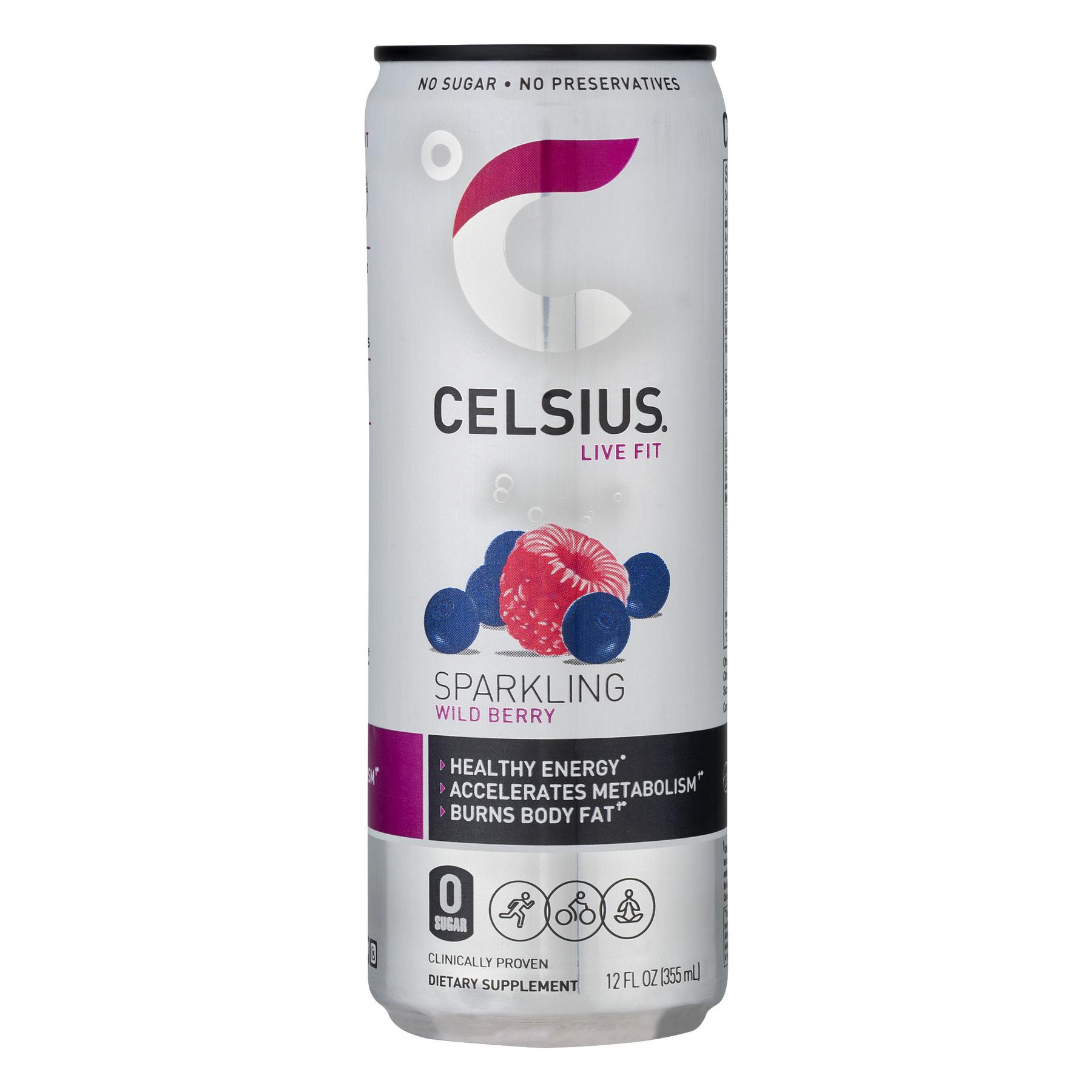 146530 Sparkling Wild Berry Energy Drink - 12 Oz..