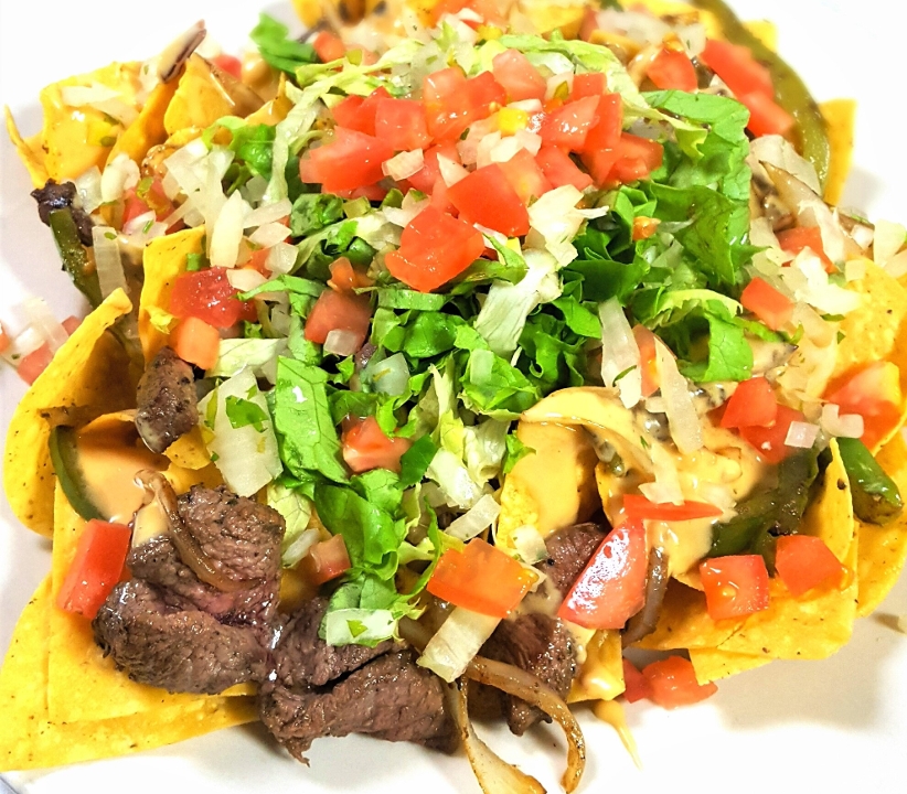 STEAK NACHOS.