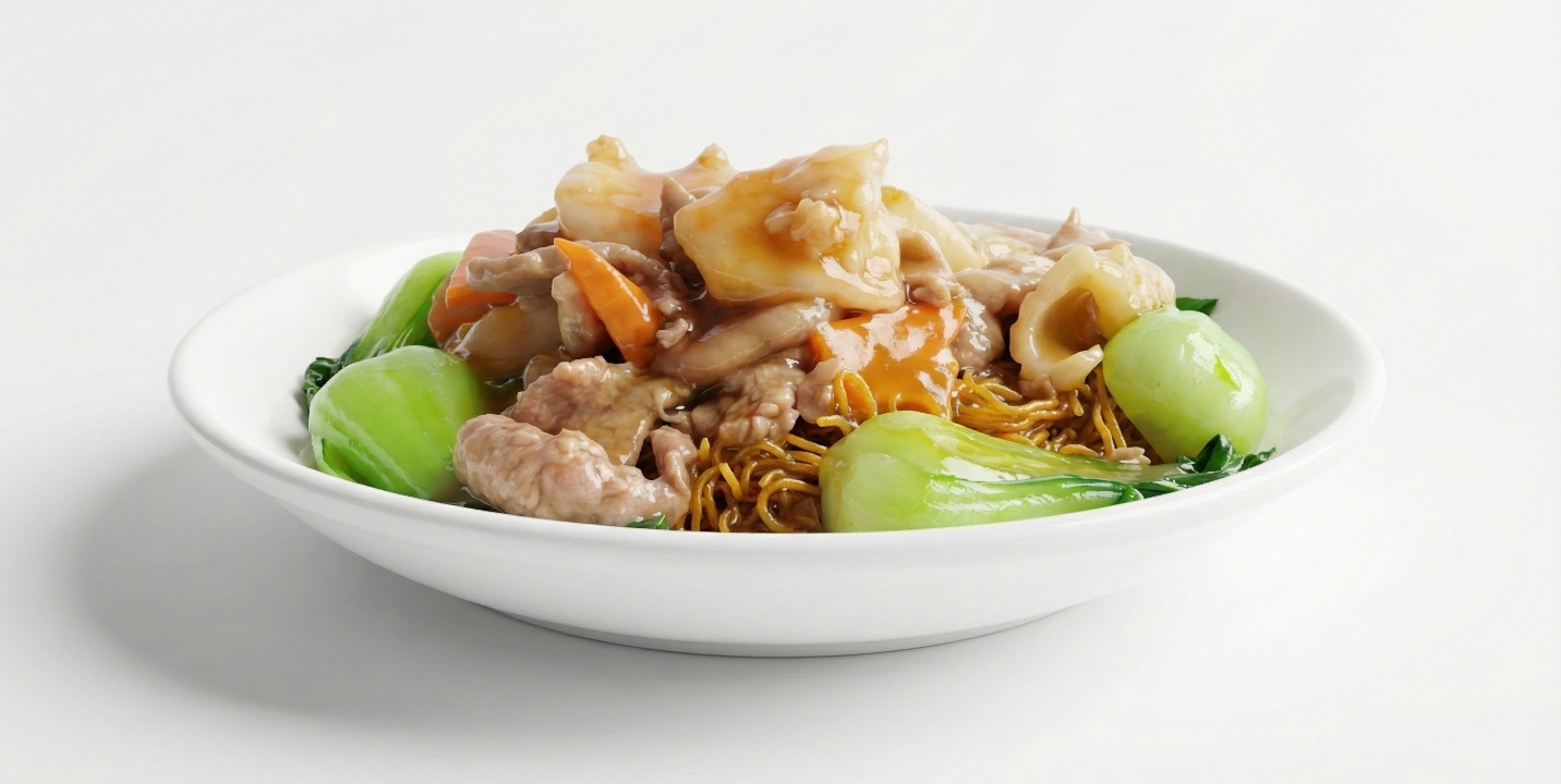 Crispy Golden Noodles - Hong Kong Style.