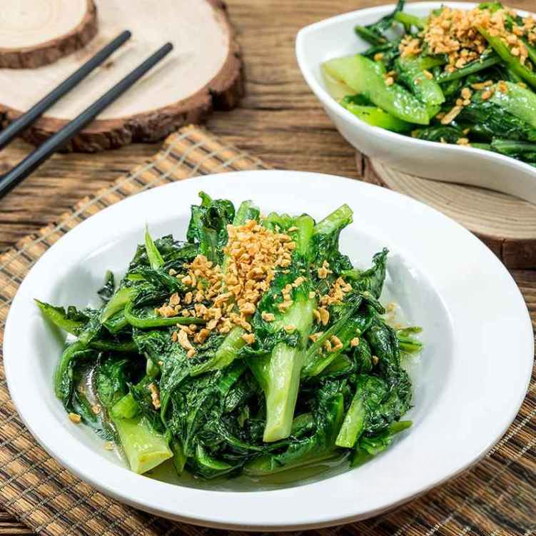 VG9. 蒜蓉油麥菜/Sauteed Chinese Lettuce w. Garlic.