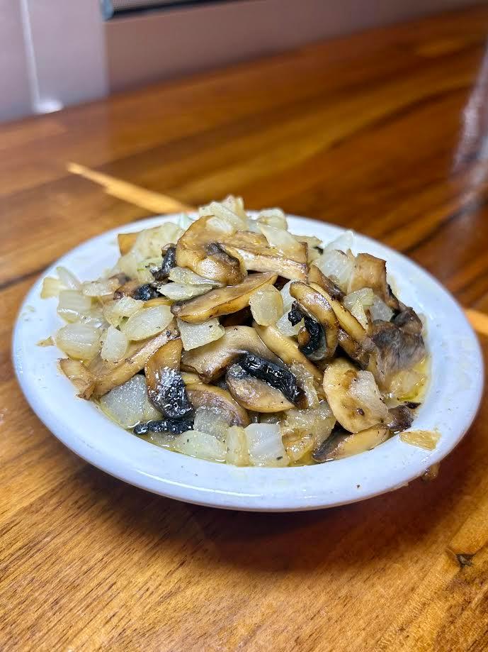 Sauteed Mushrooms And Onions.