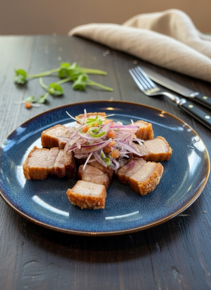 Pork Belly Acevichado Cortesia.